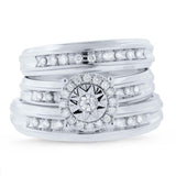 0.43ct 14k White Gold Diamond Trio Set