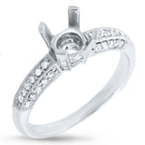 0.40ct 18k White Gold Diamond Semi-mount Ring