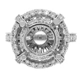 1.70ct 18k White Gold Diamond Semi-mount Ring Size 4.75