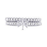 0.48ct 14k White Gold Diamond Semi-mount Ring 2-pc