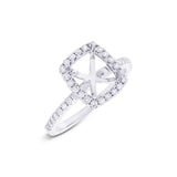 0.35ct 14k White Gold Diamond Semi-mount Ring