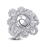 2.48ct 18k White Gold Diamond Semi-mount Ring