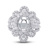 2.48ct 18k White Gold Diamond Semi-mount Ring