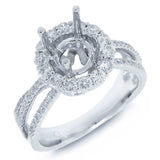 0.60ct 14k White Gold Diamond Semi-mount Ring