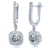 0.43ct 14k White Gold Diamond Semi-mount Earring