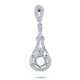 0.59ct 18k White Gold Diamond Semi-mount Pendant