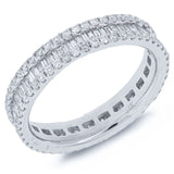1.15ct 18k White Gold Diamond Eternity Band Size 6.5