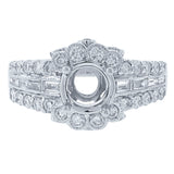 1.05ct 18k White Gold Diamond Semi-mount Ring