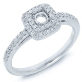 0.25ct 14k White Gold Diamond Semi-mount Ring