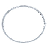 0.85ct 14k White Gold Diamond Pave Bangle
