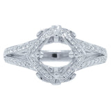 0.26ct 14k White Gold Diamond Semi-mount Ring