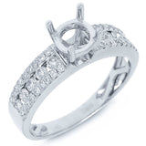 0.48ct 14k White Gold Diamond Semi-mount Ring