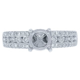 0.48ct 14k White Gold Diamond Semi-mount Ring