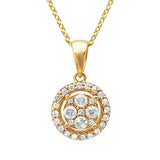0.28ct 14k Yellow Gold Diamond Pendant