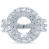 1.15ct 18k White Gold Diamond Semi-mount Ring