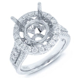 1.43ct 18k White Gold Diamond Semi-mount Ring