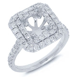0.66ct 18k White Gold Diamond Semi-mount Ring