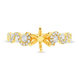 0.54ct 14k Yellow Gold Diamond Semi-mount Ring