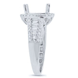 0.74ct 18k White Gold Diamond Semi-mount Ring