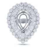 4.00ct 18k White Gold Diamond Semi-mount Ring