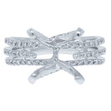 0.45ct 18k White Gold Diamond Semi-mount Ring