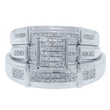 0.25ct 14k White Gold Diamond Trio Set Pave