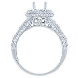 0.69ct 14k White Gold Diamond Semi-mount Ring