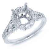 0.62ct 14k White Gold Diamond Semi-mount Ring