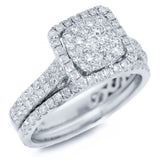 1.00ct 14k White Gold Diamond Wedding Set Pave