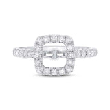 0.56ct 14k White Gold Diamond Semi-mount Ring