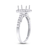 0.56ct 14k White Gold Diamond Semi-mount Ring
