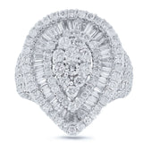 3.09ct 18k White Gold Diamond Lady's Ring