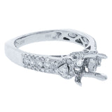 0.55ct 18k White Gold Diamond Semi-mount Ring
