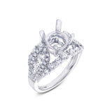 1.90ct 18k White Gold Diamond Semi-mount Ring