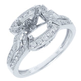 0.42ct 14k White Gold Diamond Semi-mount Ring