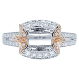 0.42ct 14k Two-tone Rose Gold Diamond Semi-mount Ring