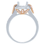 0.42ct 14k Two-tone Rose Gold Diamond Semi-mount Ring