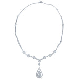 2.92ct 14k White Gold Diamond Necklace
