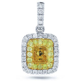 0.49ct 14k Two-tone Gold Diamond Semi-mount Pendant
