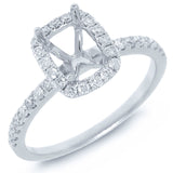 0.35ct 14k White Gold Diamond Semi-mount Ring