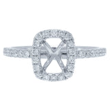 0.35ct 14k White Gold Diamond Semi-mount Ring