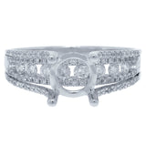 0.60ct 18k White Gold Diamond Semi-mount Ring