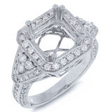 0.95ct 18k White Gold Diamond Semi-mount Ring