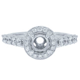 0.86ct 14k Two-tone Rose Gold Diamond Semi-mount Ring