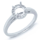 0.11ct 14k White Gold Diamond Semi-mount Ring