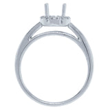 0.11ct 14k White Gold Diamond Semi-mount Ring