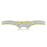 0.12ct 18k Yellow Gold Diamond Shadow Band