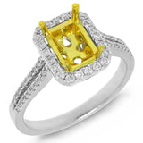 0.33ct 14k Two-tone Gold Diamond Semi-mount Ring