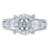 1.02ct 14k White Gold Diamond Semi-mount Ring