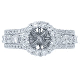 1.12ct 14k White Gold Diamond Semi-mount Ring